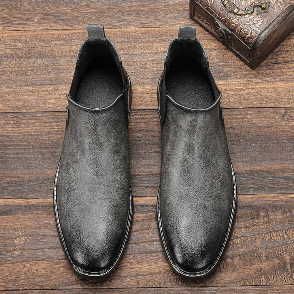 Glevato | Men's Ankle Chelsea Boots with Elastic Side Panels