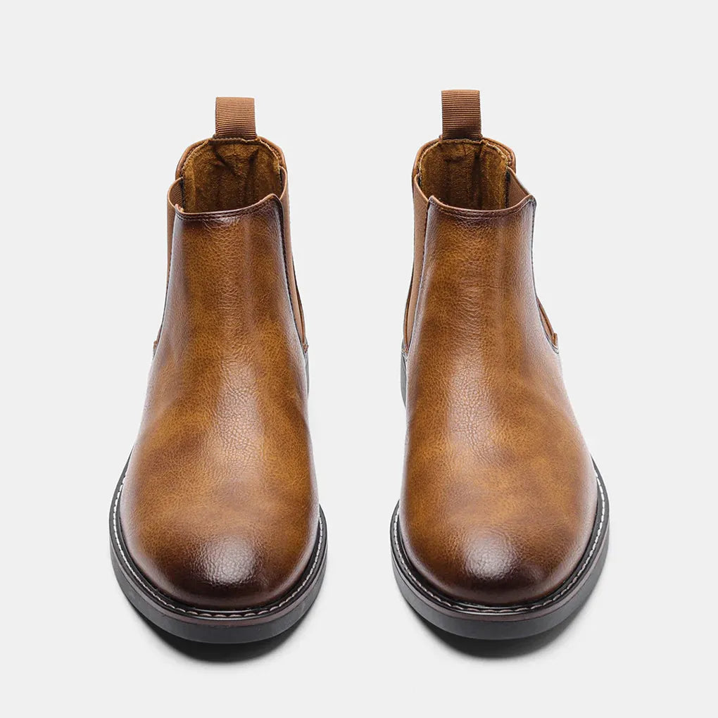 Glevato | Men's Ankle Chelsea Boots with Elastic Side Panels
