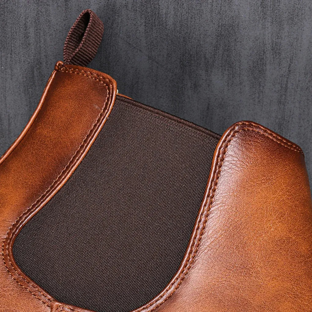 Glevato | Men's Ankle Chelsea Boots with Elastic Side Panels