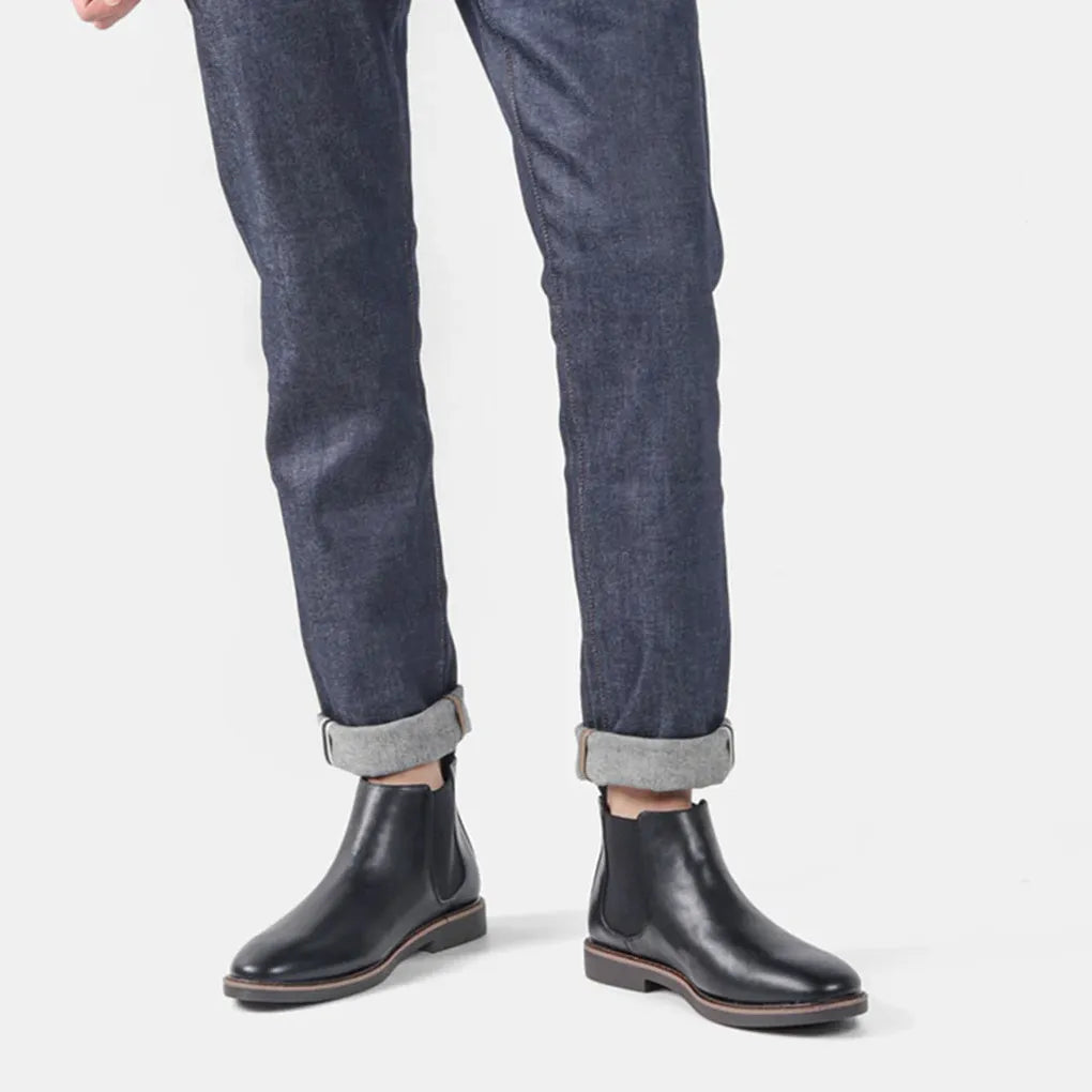 Glevato | Men's Ankle Chelsea Boots with Elastic Side Panels