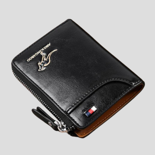 Glevato | Men's Bifold Zip Wallet RFID Blocking