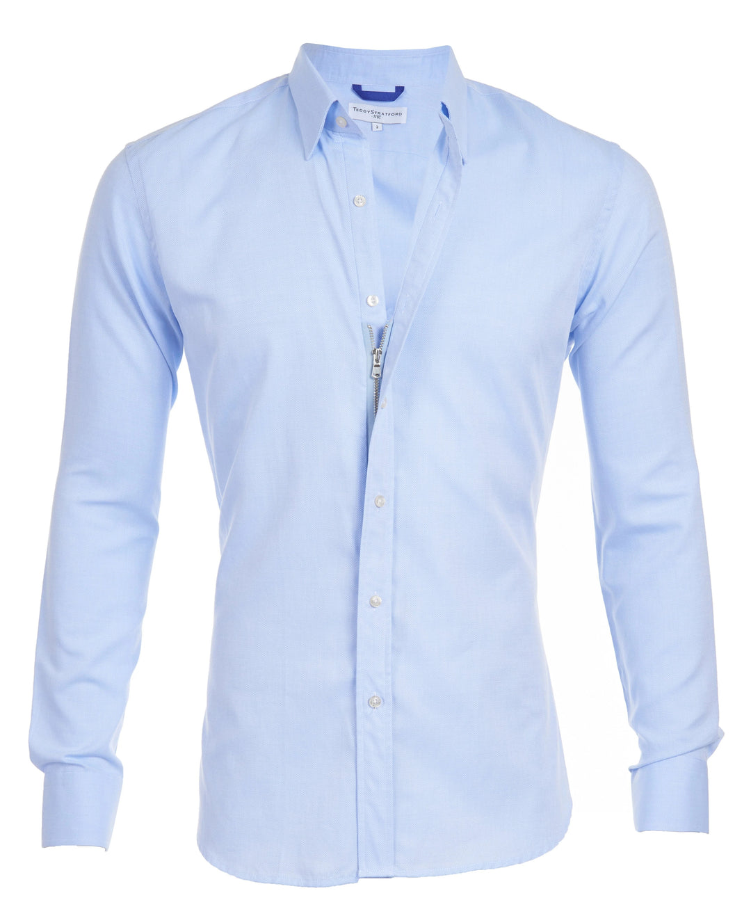 Glevato | Men's Button-Up Shirt with Zipper Detail