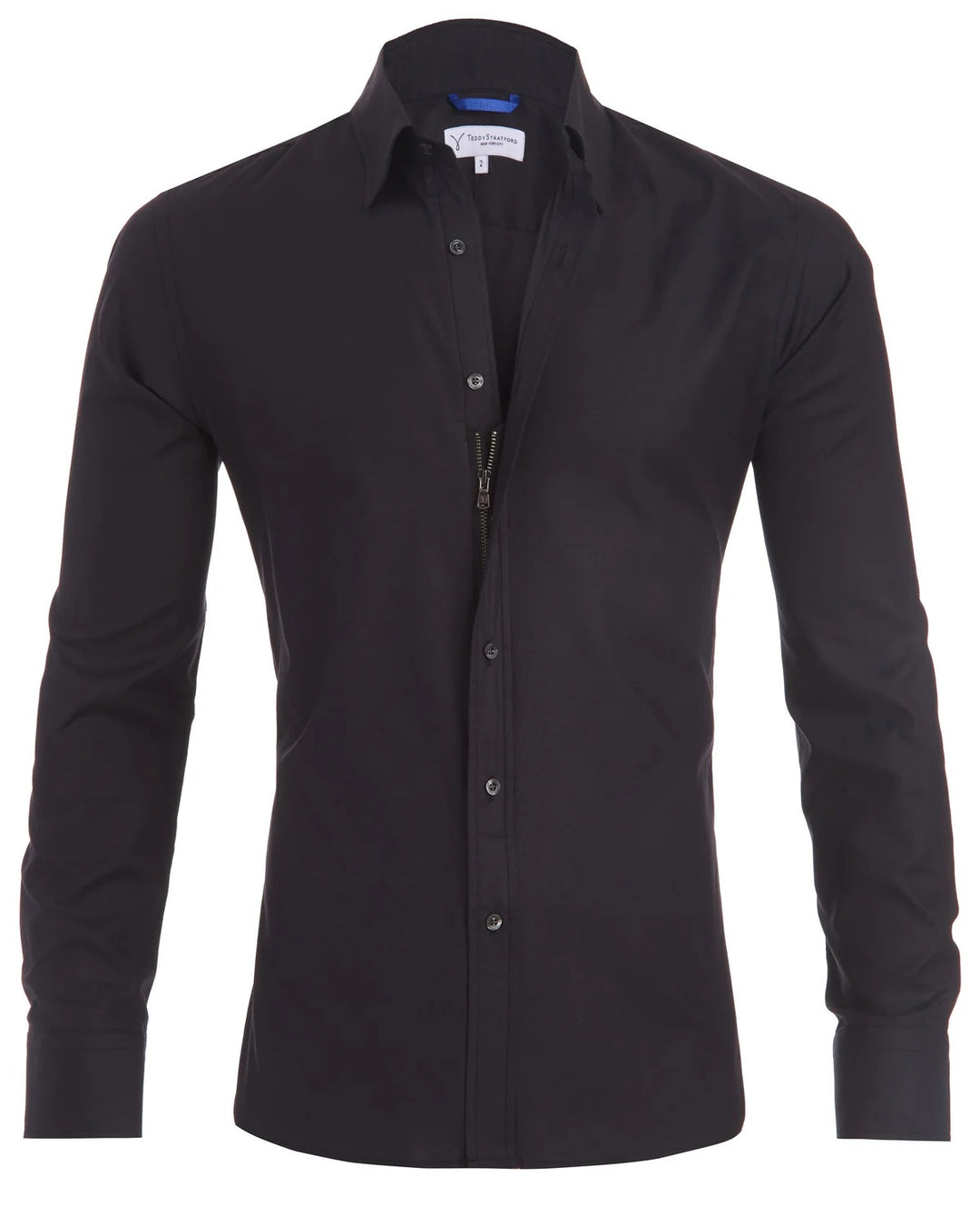 Glevato | Men's Button-Up Shirt with Zipper Detail