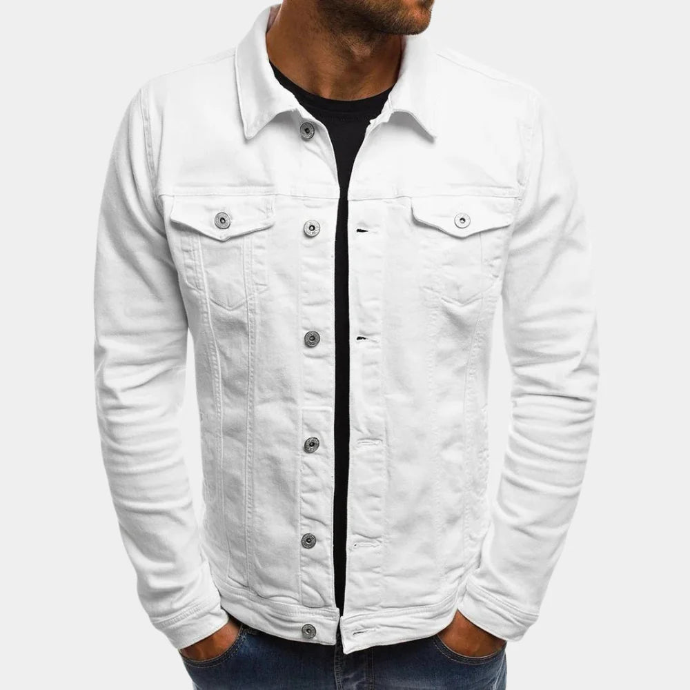 Glevato | Men's Classic Denim Jacket Button-Front