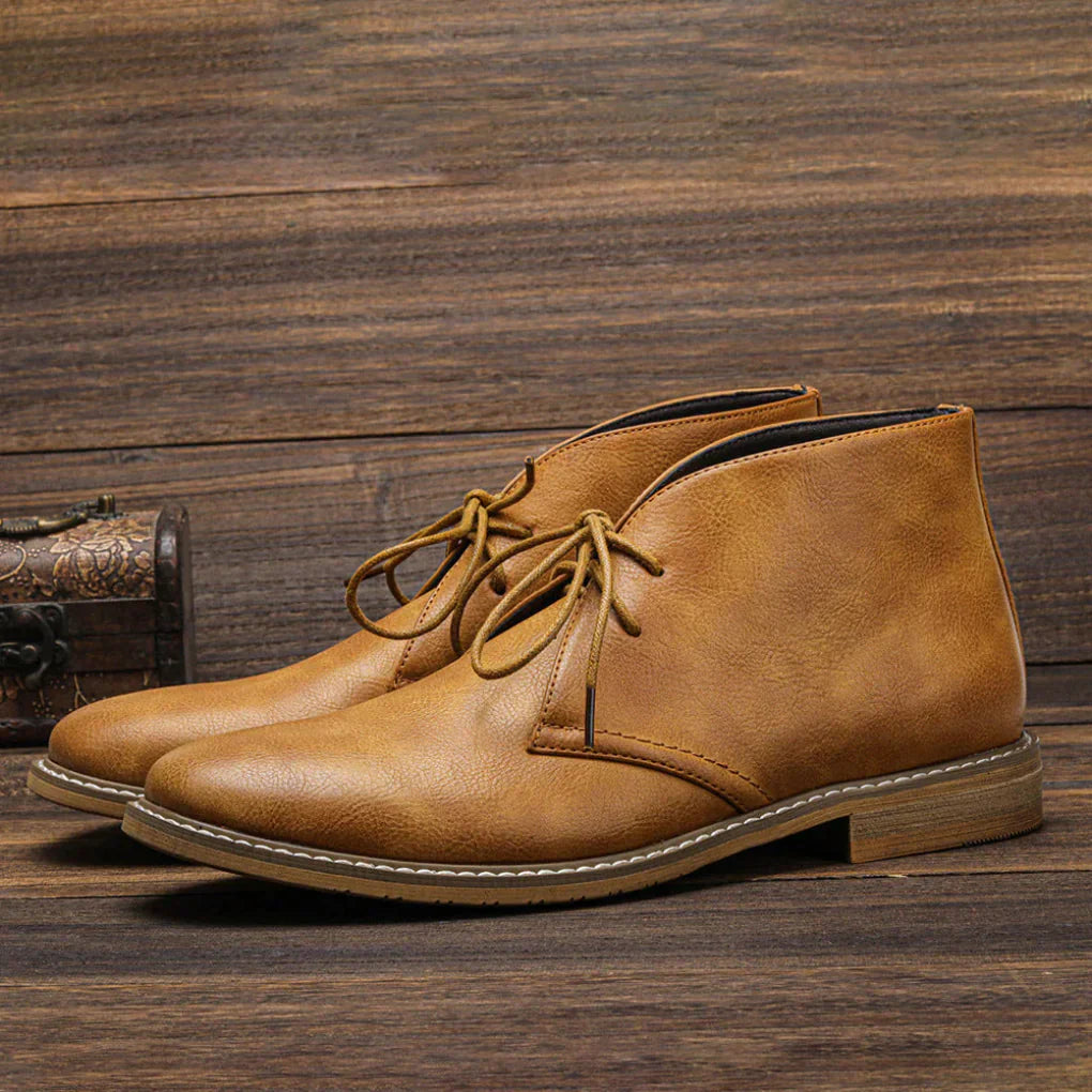 Glevato | Men's Desert Boots Lace-Up Ankle Boots