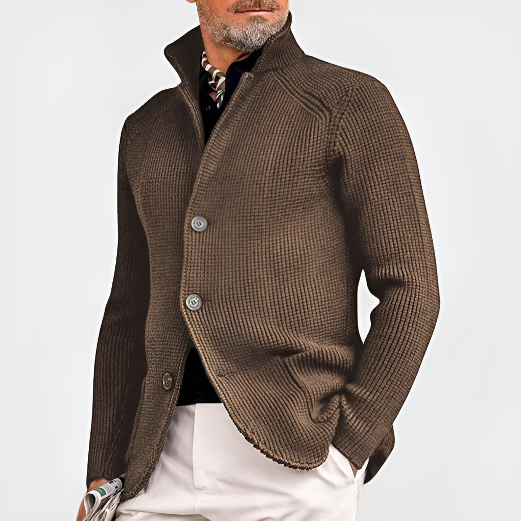 Glevato | Men's Knit Blazer Jacket with Button Front