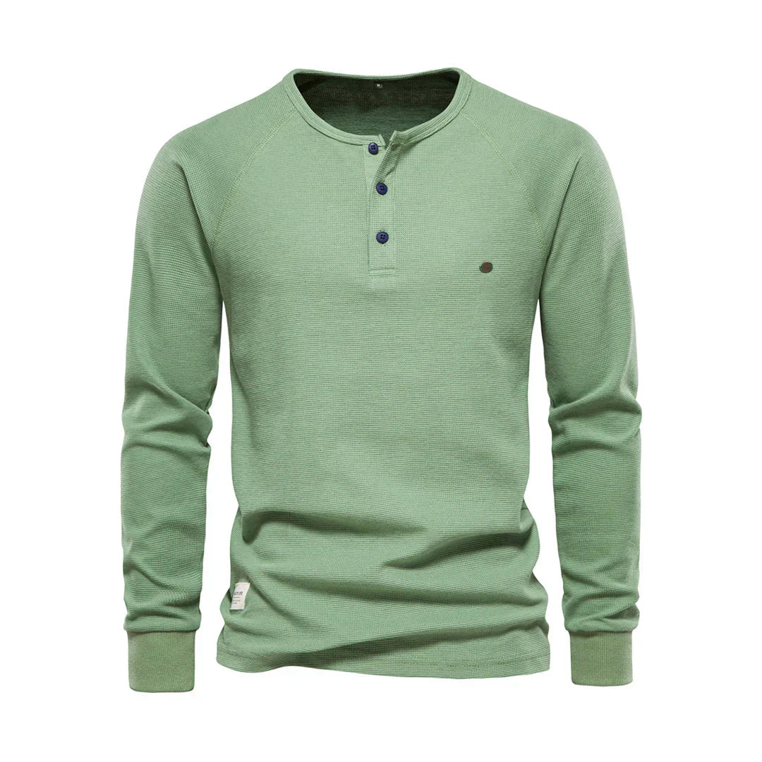 Glevato | Men's Long Sleeve Henley Shirt
