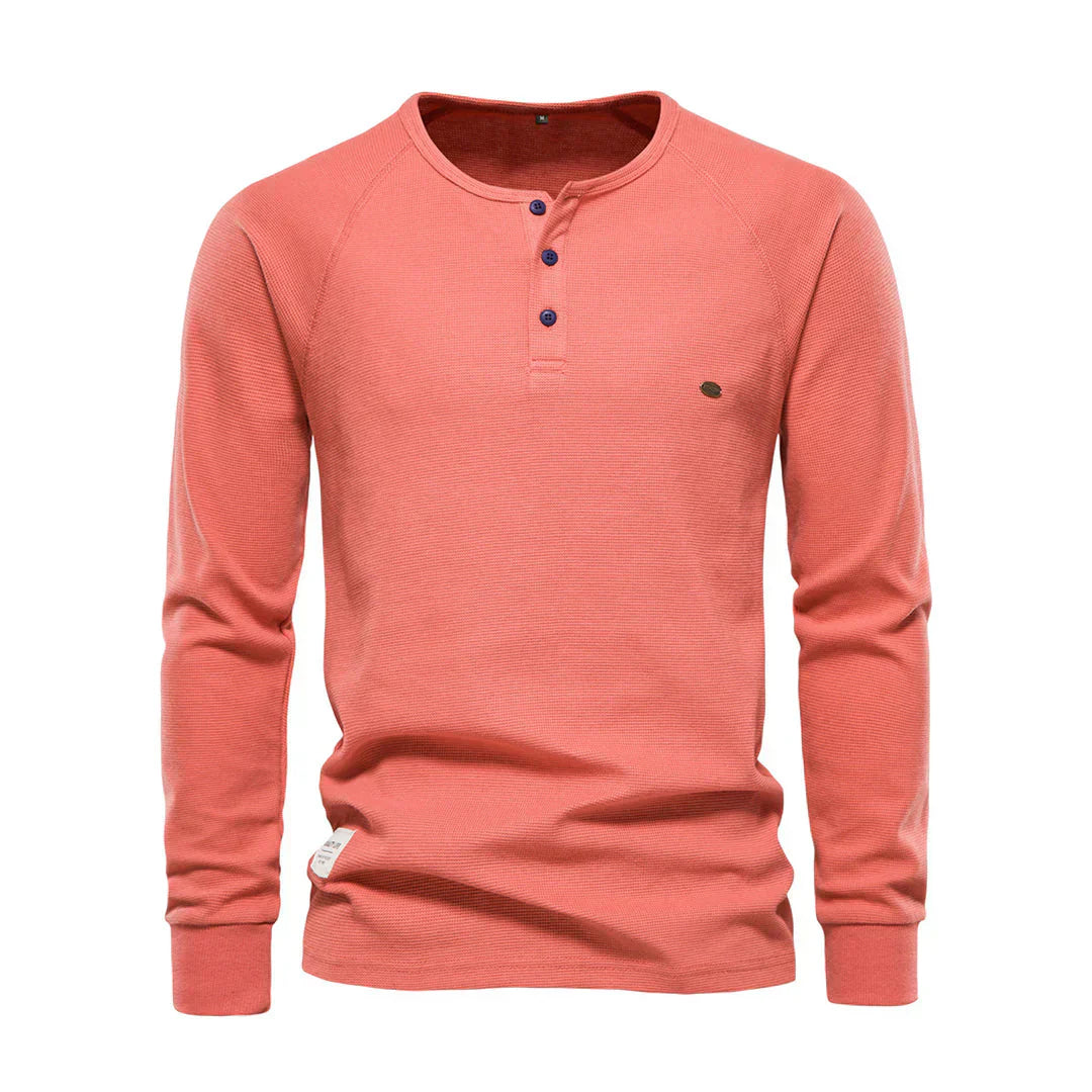 Glevato | Men's Long Sleeve Henley Shirt