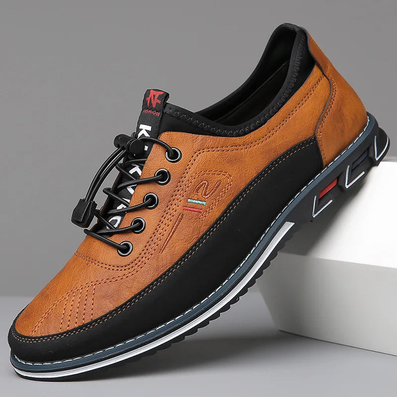 Glevato | Men's Oxford Shoes - Lace-Up Leather