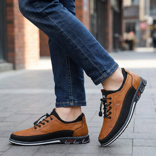 Glevato | Men's Oxford Shoes - Lace-Up Leather