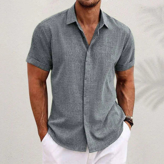 Glevato | Men's Short Sleeve Button-Up Shirt Relaxed Fit