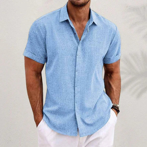 Glevato | Men's Short Sleeve Button-Up Shirt Relaxed Fit