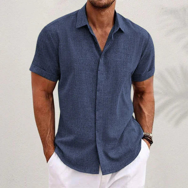 Glevato | Men's Short Sleeve Button-Up Shirt Relaxed Fit