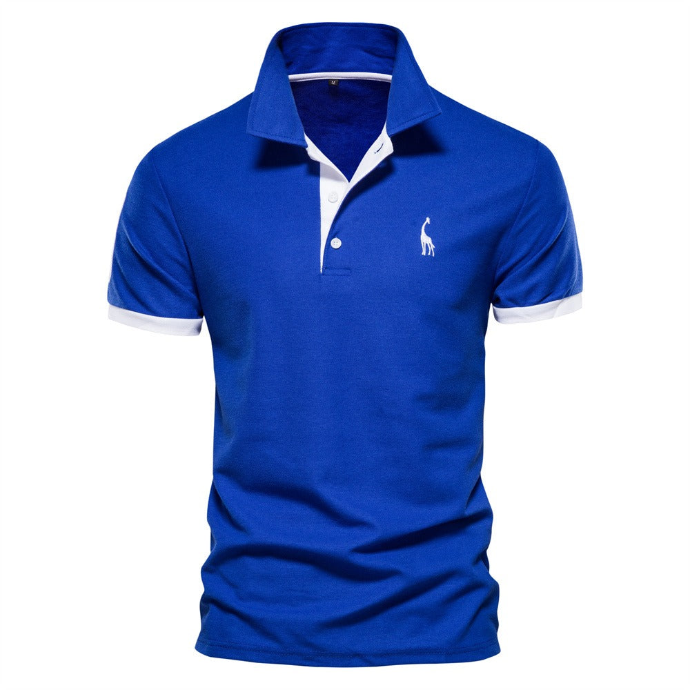 Glevato | Men's Short Sleeve Polo Shirt with Contrast Trim