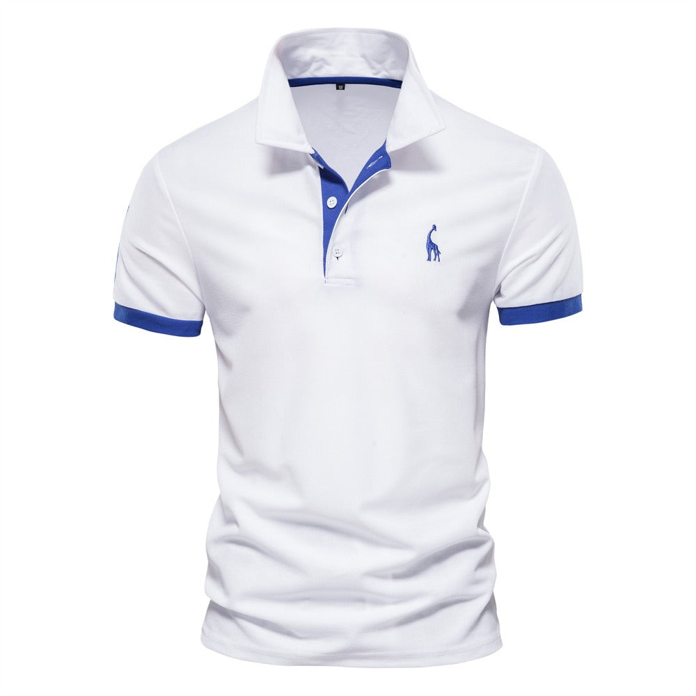 Glevato | Men's Short Sleeve Polo Shirt with Contrast Trim