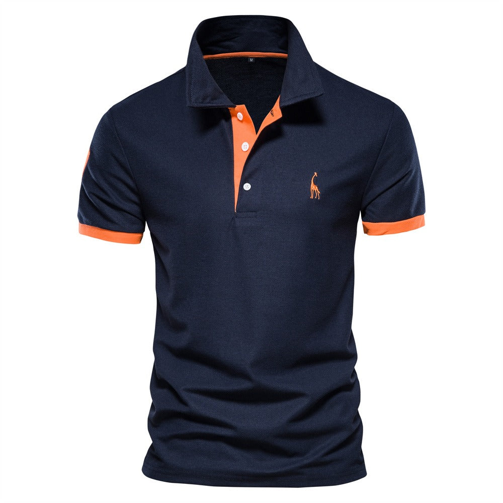 Glevato | Men's Short Sleeve Polo Shirt with Contrast Trim