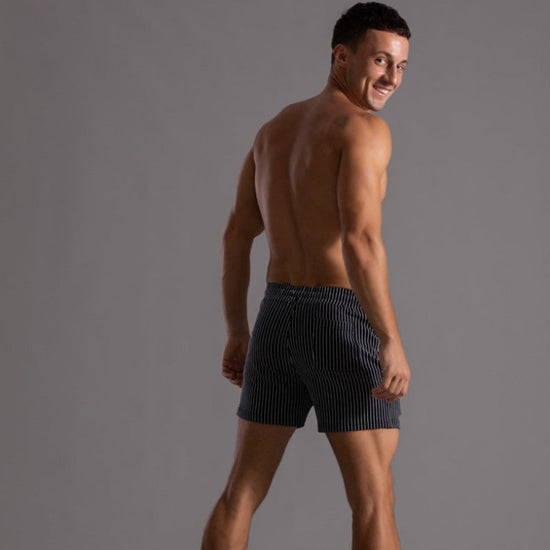 Glevato | Men's Striped Fitness Shorts - Quick Dry
