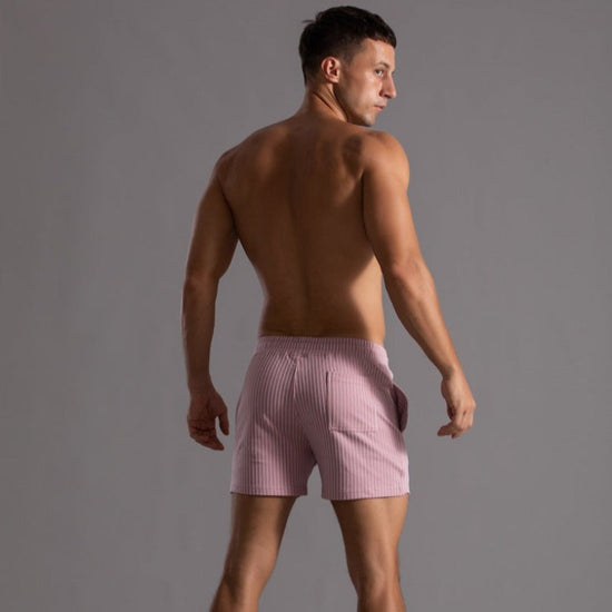Glevato | Men's Striped Fitness Shorts - Quick Dry