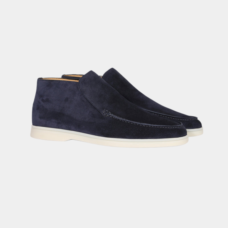 Glevato | Men's Suede Chukka Loafers with Stitch Detail
