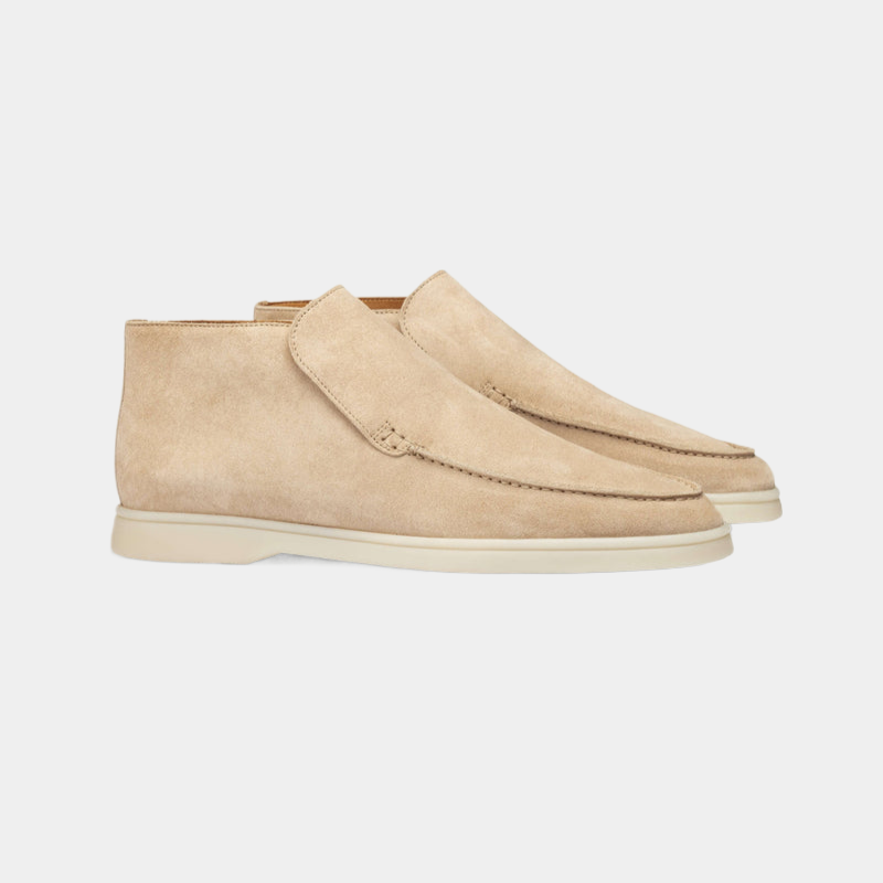 Glevato | Men's Suede Chukka Loafers with Stitch Detail