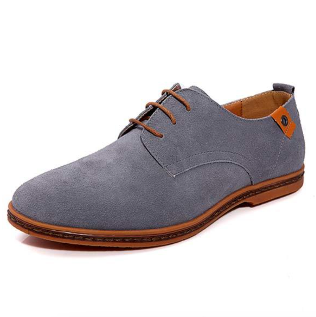 Glevato | Men's Suede Derby Shoes with Lace-Up Front