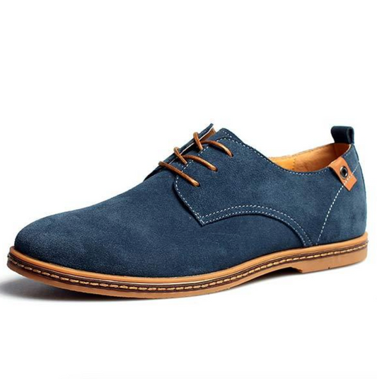 Glevato | Men's Suede Derby Shoes with Lace-Up Front