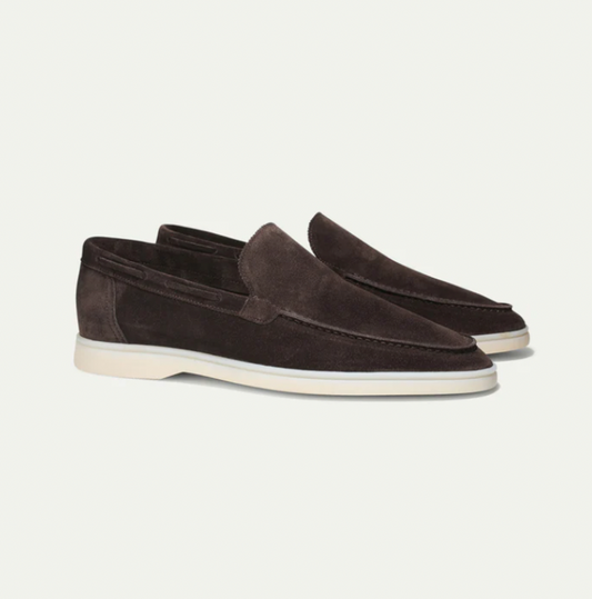 Glevato | Men's Suede Penny Loafers