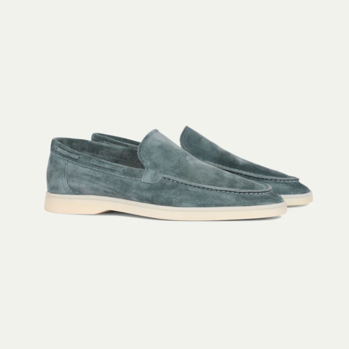 Glevato | Men's Suede Penny Loafers