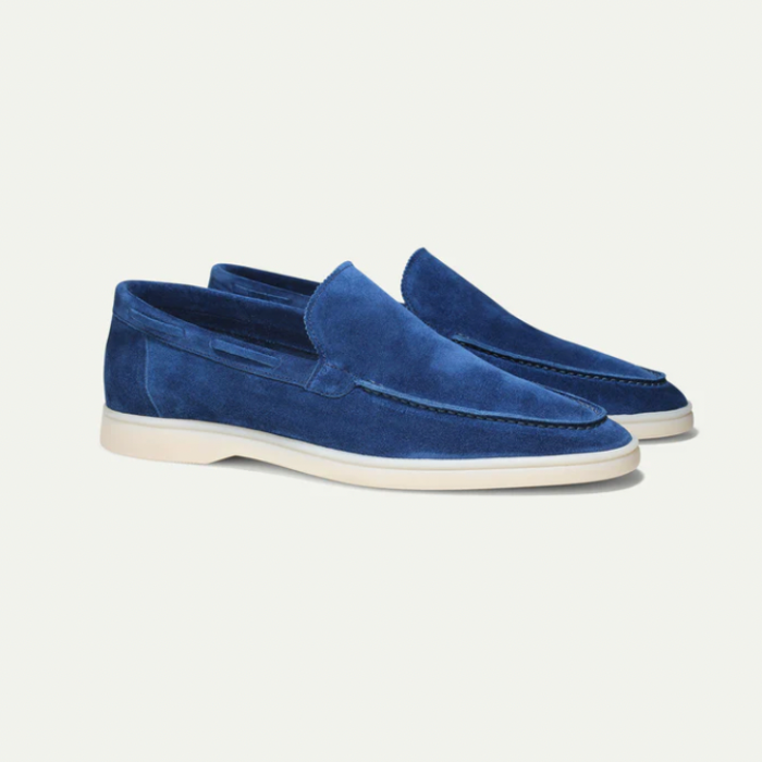 Glevato | Men's Suede Penny Loafers