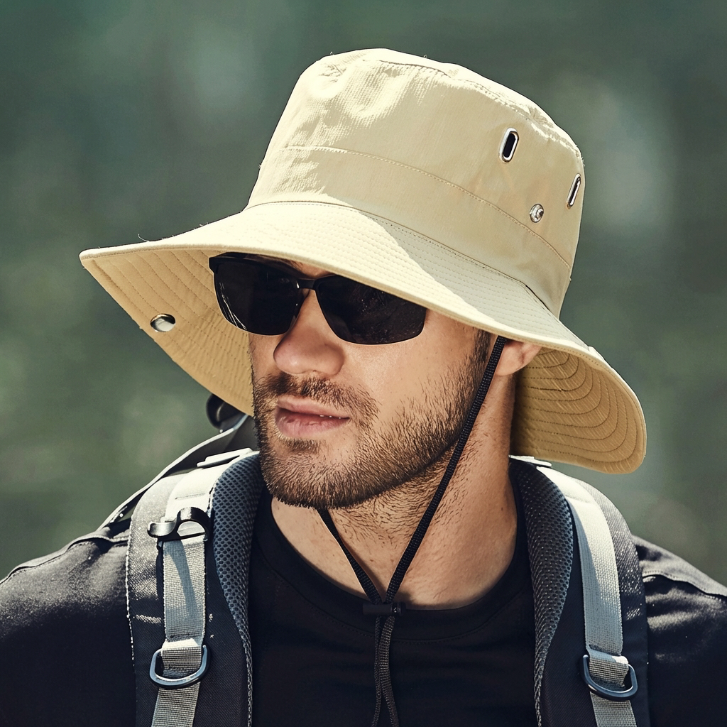 Glevato | Men's Sun Hat with Wide Brim & Chin Strap