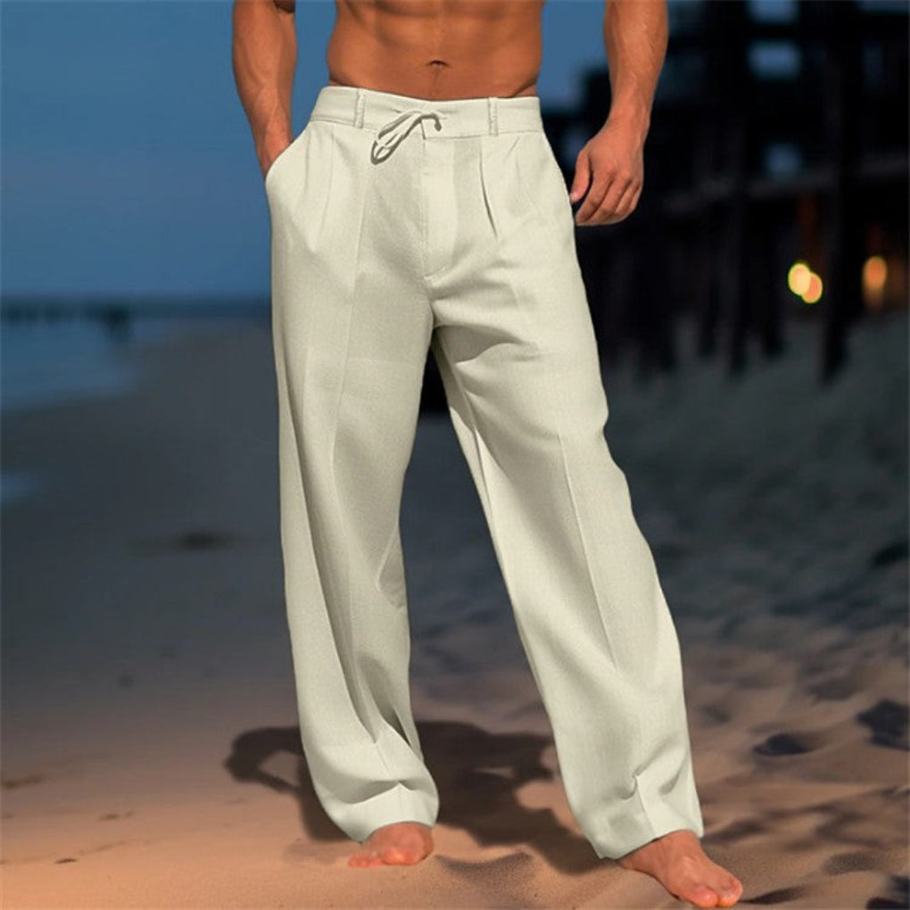 Glevato | Men's Wide Leg Drawstring Trousers