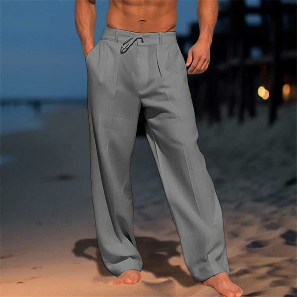 Glevato | Men's Wide Leg Drawstring Trousers
