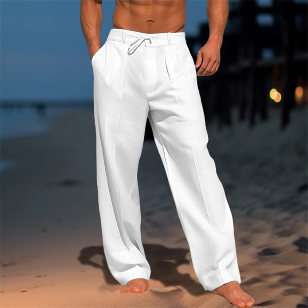 Glevato | Men's Wide Leg Drawstring Trousers