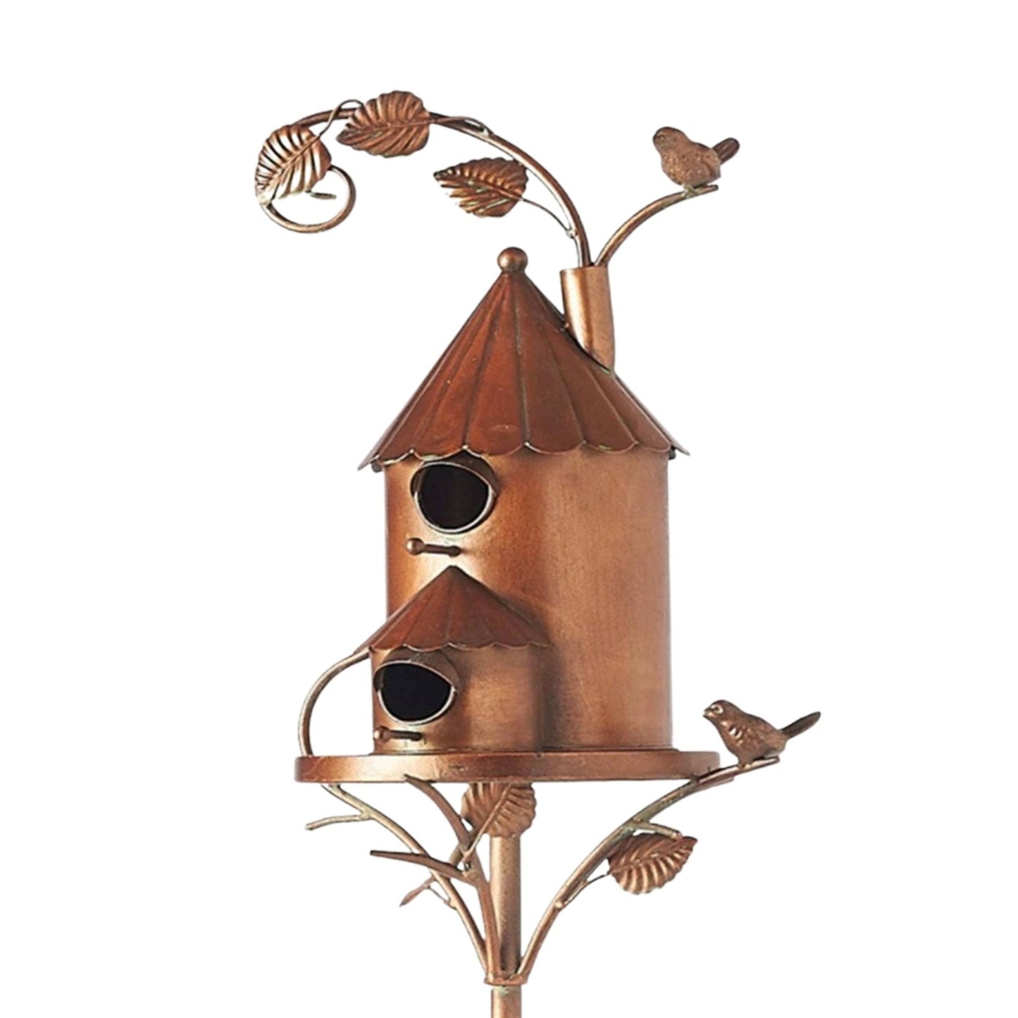 Glevato | Metal Art Birdhouse on Garden Stake - FeatherNest