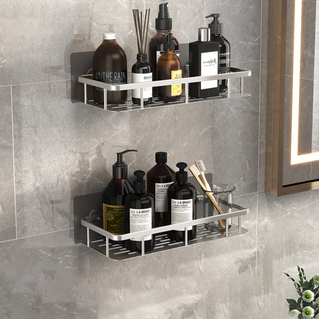 Glevato | Metal Suction Cup Bathroom Shelves