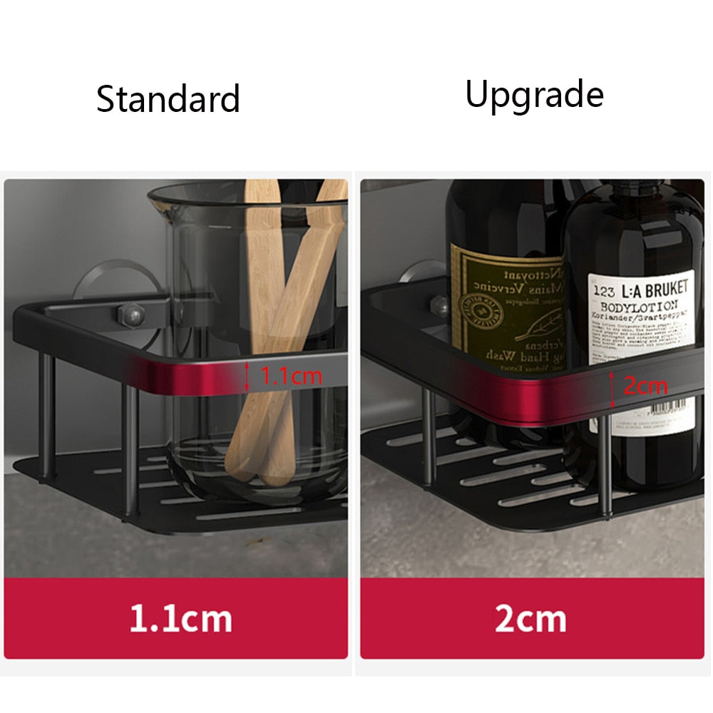 Glevato | Metal Suction Cup Bathroom Shelves