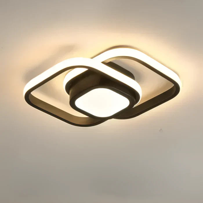 Glevato | Modern LED Ceiling Lamp Double Ring Design