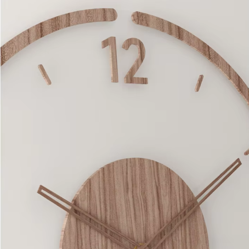 Glevato | Modern Wall Clock in Wood – Minimalist and Elegant Design for the Living Room