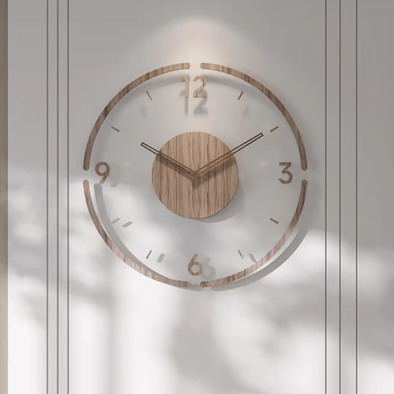 Glevato | Modern Wall Clock in Wood – Minimalist and Elegant Design for the Living Room