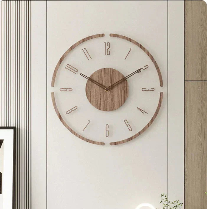 Glevato | Modern Wall Clock in Wood – Minimalist and Elegant Design for the Living Room