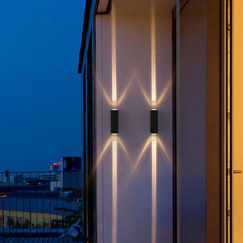 Glevato | Modern Waterproof LED Outdoor Wall Light | Rectangular Up/Down Aluminum Fixture