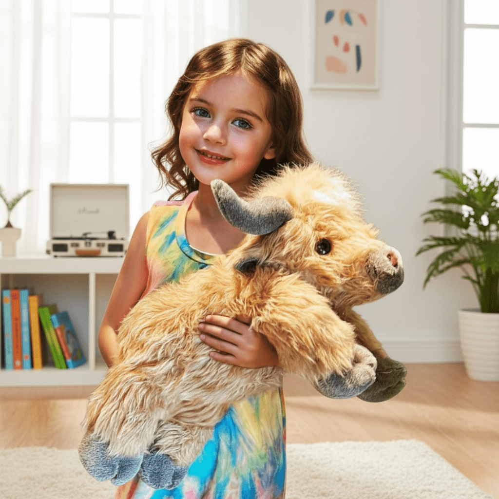 Glevato | MOOLETTE – Lovable Highland Cow Plush with Cozy, Huggable Design