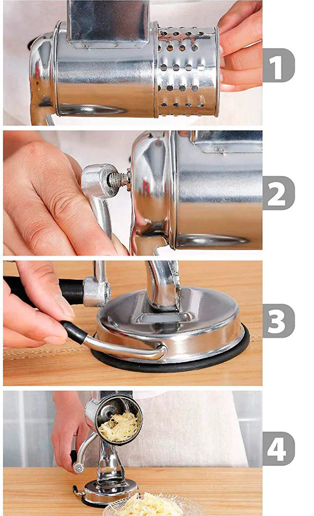Glevato | Multi-Functional Kitchen Rotary Food Grater Slicer