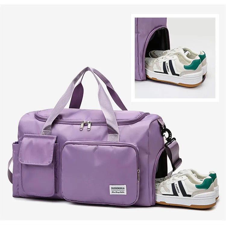 Glevato | Multi-Pocket Travel Bag, Sports and Gym Bag with Separate Shoe Compartment