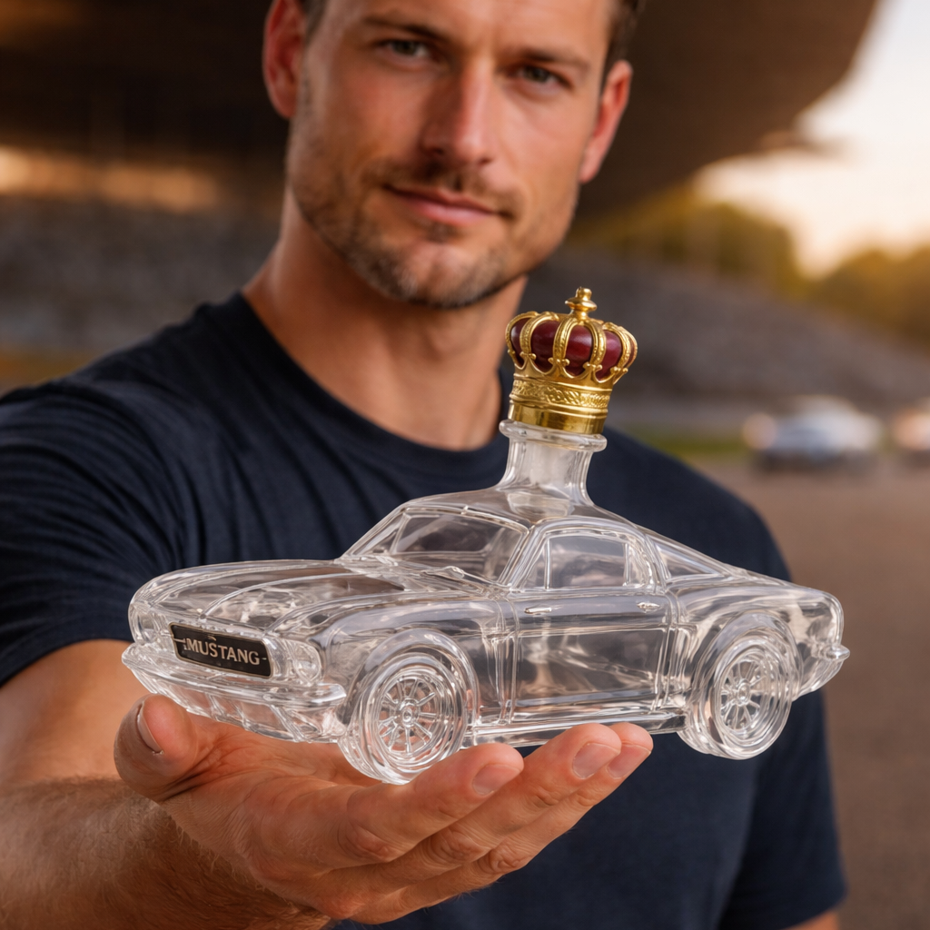 Glevato | Mustang Whiskey Decanter | Mustang Design | Handmade Glass