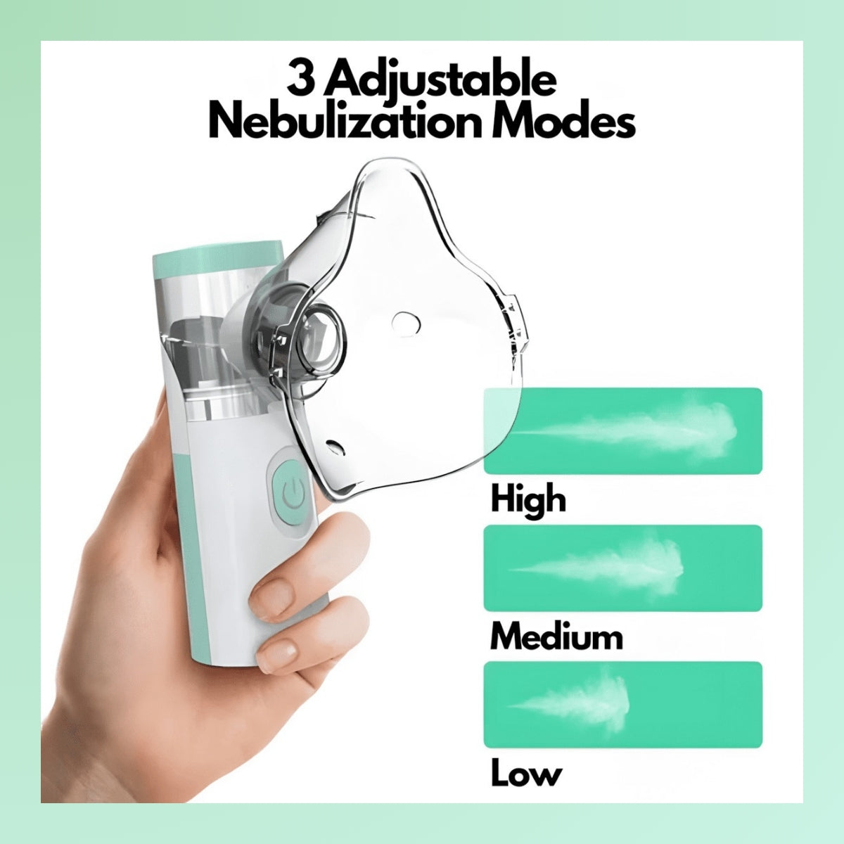 Glevato | Nebulizer for Asthma Relief | Compact Handheld Inhaler for Home & Travel