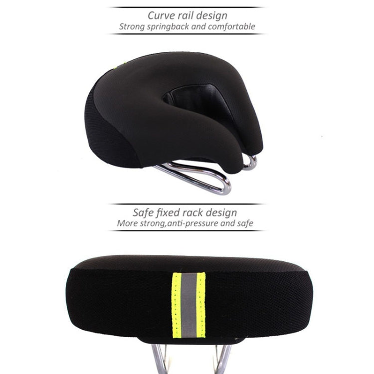 Glevato | Nose-less Bicycle Seat Mountain Bike Thick Soft Padding (Blue)