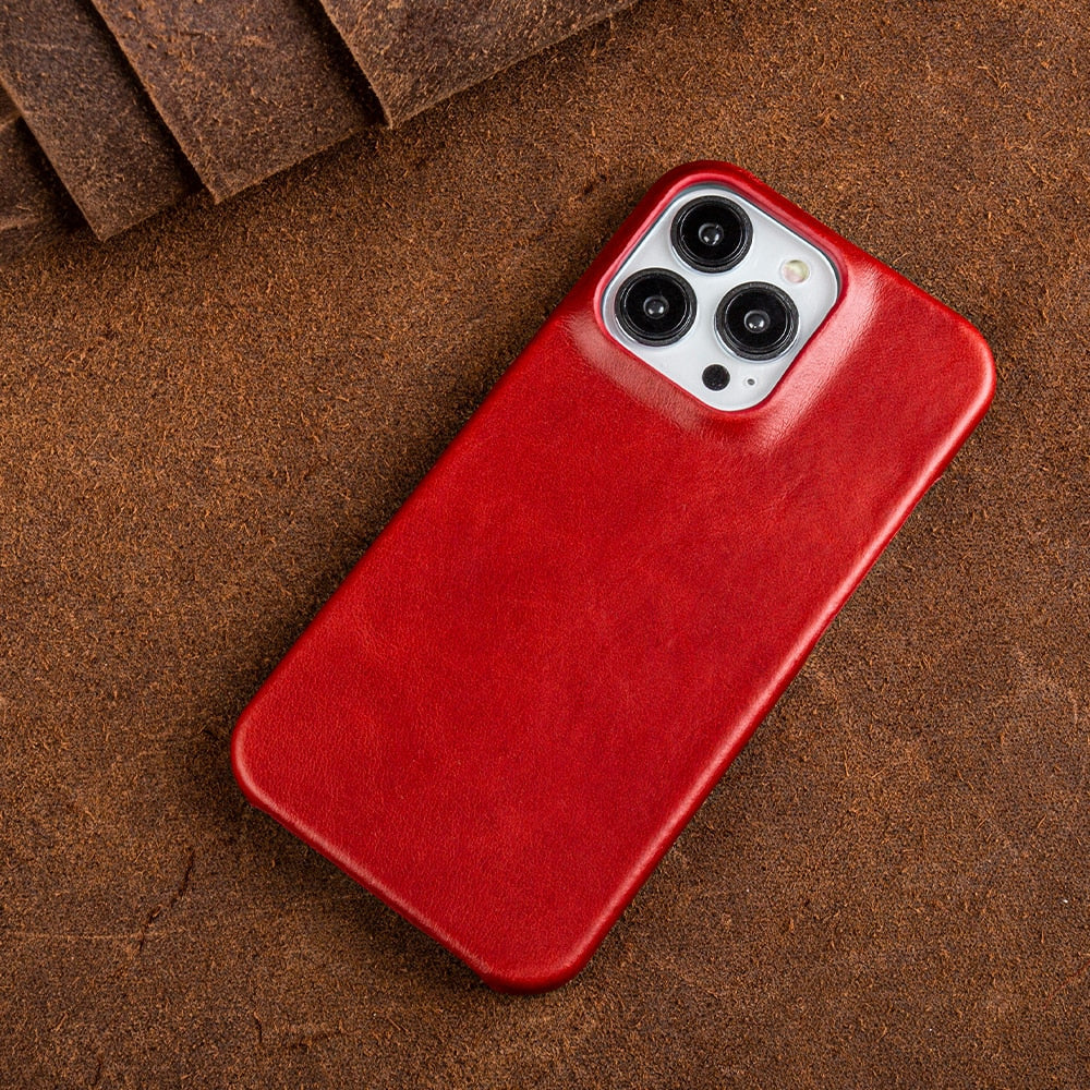 Glevato | Oil Wax Genuine Leather Apple iPhone Case