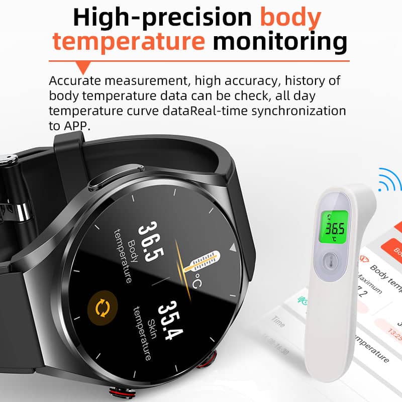Glevato | One-Click Blood Sugar Blood Pressure EKG/ECG HRV Heart Monitoring SuGa Pro Health Smartwatch