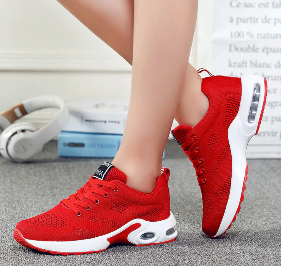 Glevato - Orthopedic Lightweight, Breathable Sports Sneakers for Women | Sporty Casual Running Shoe with Air-Cushion Sole